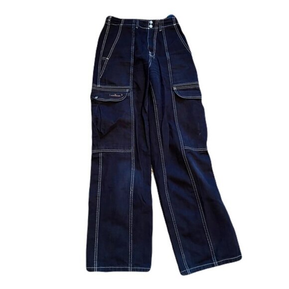 BDG By Urban Outfitters 26 Black Rave Y2K Festival Pants - Picture 1 of 4